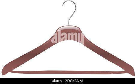 appendiabiti vettoriale 3d realistico. Isolato su sfondo bianco. Illustrazione Vettoriale