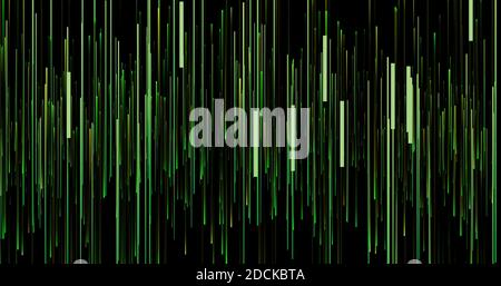 Altezza sfondo onde sonore. Banner con onde luminose per musica e audio. Strisce di colori brillanti magici. Foto Stock