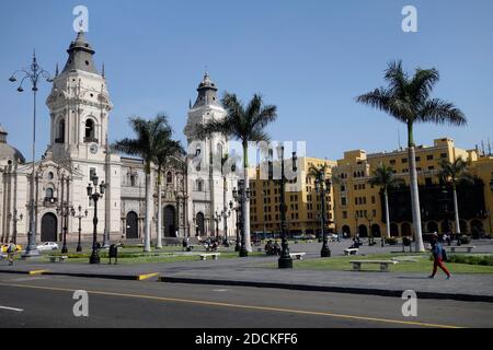 Cattedrale di Lima, Basilica Cattedrale di San Giovanni, Lima, Perù Foto Stock