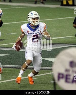 21 novembre 2020 - Boise state Broncos ricevitore Khalil Shakir n°2 durante una partita tra i Hawaii Rainbow Warriors e i Boise state Broncos all'Aloha Stadium di Honolulu, HI - Michael Sullivan/CSM Foto Stock