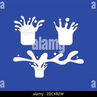 Vettore di disegno spruzzi di latte formato eps vettoriale, adatto per le vostre esigenze di progettazione, logo, illustrazione, animazione, t-shirt design ecc Illustrazione Vettoriale