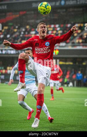 Silkeborg, Danimarca. 21 novembre 2020. Emil Holten (11) di Silkeborg SE visto durante la partita di 1. Divisione tra Silkeborg IF e FC Helsingor al Jysk Park di Silkeborg. (Foto: Gonzales Photo - Morten Kjaer). Foto Stock