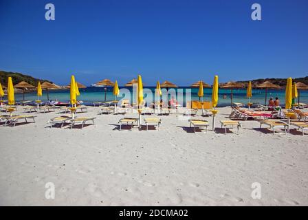 Spiaggia Cala Granu, Costa Smeralda, Sardegna, Italia Foto Stock