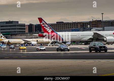 FrontRowSociety Shuttle in linea, Brabus e McLaren, Lamborghini, Francoforte sul meno, Germania Foto Stock