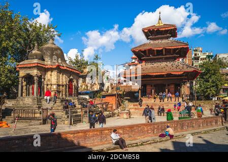 5 gennaio 2020: Piazza Durbar di Kathmandu, di fronte al vecchio palazzo reale dell'ex regno di Kathmandu a kathmandu, nepal. E 'mondo UNESCO He