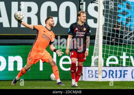 SITTARD, Paesi Bassi. 22 novembre 2020. Calcio, eredivisie olandese, stagione 2020/2021, portiere di Feyenoord Nick Marsman durante la partita Fortuna Sittard - Feyenoord Credit: Pro Shots/Alamy Live News Foto Stock