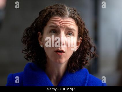 Shadow Chancellor dello scacchiere, Anneliese Dodds, presso gli studi della BBC per apparire su 'The Andrew Marr Show' Foto Stock