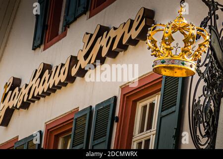 Decorazione a corona di Hotel Krone a Weil am Rhein, Deutschland Foto Stock