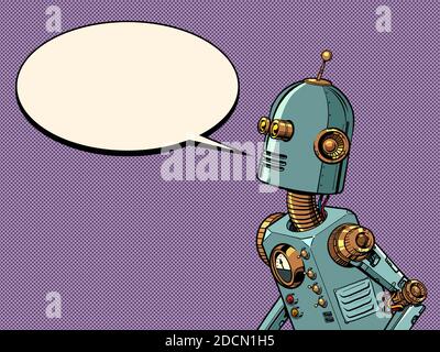 Robot retro stile steampunk Illustrazione Vettoriale