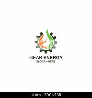 simbolo di ispirazione per il design del logo del gas e dell'energia. Foto Stock