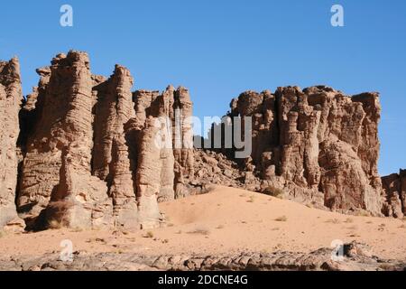 Formazione astratta di roccia nel parco nazionale di Tassili nAjjer, Algeria Foto Stock