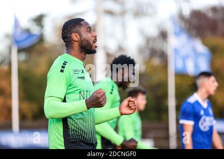 Sundby, Danimarca. 22 novembre 2020. Eddi Gomes (4) di HB Koege visto nel 1. Partita di divisione tra Fremad Amager e HB Koege a Sundby Idraetspark a Sundby. (Photo Credit: Gonzales Photo/Alamy Live News Foto Stock