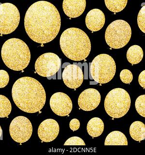 Colore Balloons Glossy Seamles modello sfondo Illustrazione Foto Stock