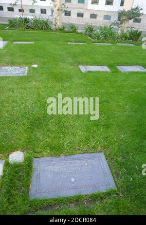 Los Angeles, California, USA 17 novembre 2020 UNA visione generale dell'atmosfera del comico/attore Phil Silvers grave al Mount Sinai Cemetery Hollywood Hills il 17 novembre 2020 a Los Angeles, California, USA. Foto di Barry King/Alamy Stock foto Foto Stock