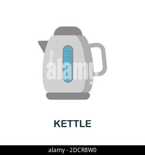 Icona del bollitore. Elemento semplice della collezione di elettrodomestici da cucina. Icona Creative Kettle per web design, modelli, infografiche e altro ancora Illustrazione Vettoriale