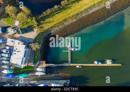 Gibbs Island e Quoile Yacht club Foto Stock