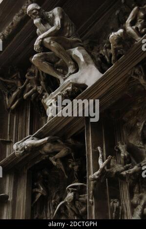 Auguste Rodin (1840-1917). Scultore francese. Le porte dell'Inferno, ca.1880-1890. Bronzo. Dettaglio. Museo Rodin. Parigi. Francia. Foto Stock