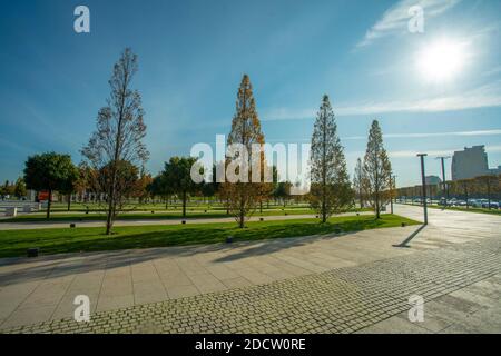 Awe Autunno nel Parco Krasnodar a Krasnodar (così chiamato Parco Galitskogo) Foto Stock