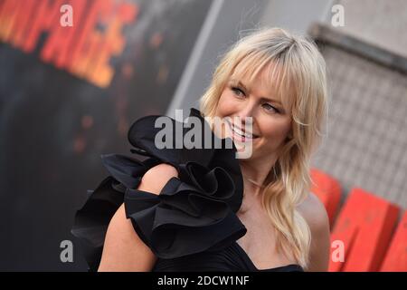 Malin Akerman partecipa alla prima di Warner Bros. Pictures Rampage al Microsoft Theatre il 4 aprile 2018 a Los Angeles, California. Foto di Lionel Hahn/ABACAPRESS.COM Foto Stock
