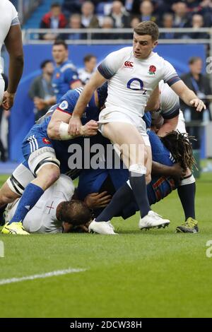 George Ford in Inghilterra durante il torneo Rugby Natwest 6 Nations, Francia contro Inghilterra a Stade de France, St-Denis, Francia, il 10 marzo 2018. La Francia ha vinto il 22-16. Foto di Henri Szwarc/ABACAPRESS.COM Foto Stock