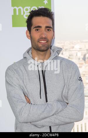 Martin Fourcade alla conferenza stampa dell'accademia MGEN a Parigi, Francia, il 06 aprile 2018. Foto di Nasser Berzane/ABACAPRESS.COM Foto Stock