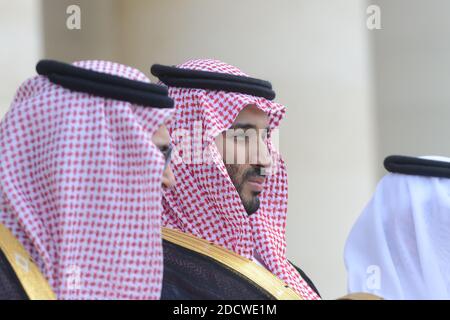 File foto datata settembre 2014 mostra il principe ereditario Saudita Mohammed Bin Salman al Saud, conosciuto anche come MBS, visto durante una visita del padre a Parigi, Francia. Foto di Ammar Abd Rabbo/ABACAPRESS.COM Foto Stock