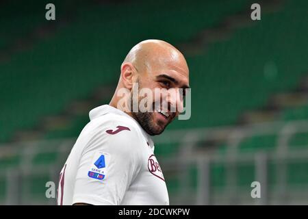 Milano, Italia. 22 novembre 2020. Simone Zaza di Torino ha visto nella Serie UNA partita tra Inter Milano e Torino a San Siro di Milano. (Photo Credit: Gonzales Photo/Alamy Live News Foto Stock