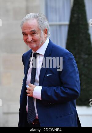 Jacques Attali arriva per una cena ufficiale al Palazzo Elysee di Parigi il 10 aprile 2018, parte della visita del principe ereditario dell'Arabia Saudita Mohammed bin Salman in Francia. Foto di Christian Liegi/ABACAPRESS.COM Foto Stock