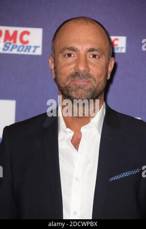 Christophe Dugarry lors de la conference de presse RMC sur la Coupe du Monde de Football 2018, a Paris, France le 11 Avril 2018. Foto di Jerome Domine/ABACAPRESS.COM Foto Stock