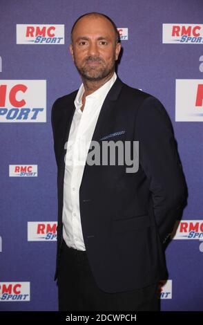 Christophe Dugarry lors de la conference de presse RMC sur la Coupe du Monde de Football 2018, a Paris, France le 11 Avril 2018. Foto di Jerome Domine/ABACAPRESS.COM Foto Stock