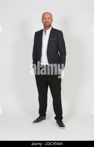 Exclusif - Christophe Dugarry lors de la conference de presse RMC sur la Coupe du Monde de Football 2018, a Paris, France le 11 Avril 2018. Foto di Jerome Domine/ABACAPRESS.COM Foto Stock