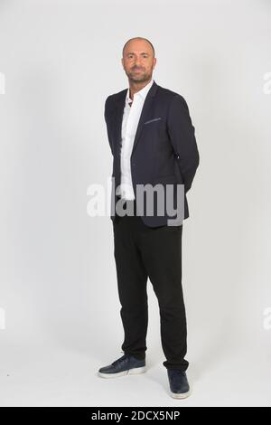 Exclusif - Christophe Dugarry lors de la conference de presse RMC sur la Coupe du Monde de Football 2018, a Paris, France le 11 Avril 2018. Foto di Jerome Domine/ABACAPRESS.COM Foto Stock