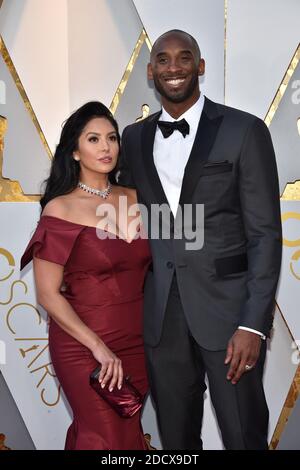 Vanessa Laine Bryant (L) e Kobe Bryant in arrivo per il 90° Oscar (Academy Awards) che si è tenuto presso il Dolby Theatre di Los Angeles, California, USA, il 4 marzo 2018. Foto di Lionel Hahn/ABACAPRESS.COM Foto Stock