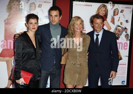 Oriane Deschamps et son compagnon Boris Bergmann, Francois Baroin et sa compagne Michele Laroque lors de la premiere de Brillantissime au Publicis Cinema, a Paris, France, le 15 Janvier 2018. Foto di Jerome Domine/ABACAPRESS.COM Foto Stock