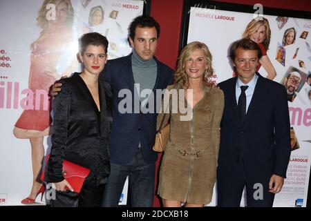 Oriane Deschamps et son compagnon Boris Bergmann, Francois Baroin et sa compagne Michele Laroque lors de la premiere de Brillantissime au Publicis Cinema, a Paris, France, le 15 Janvier 2018. Foto di Jerome Domine/ABACAPRESS.COM Foto Stock