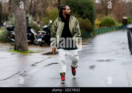 Street style, Jerry Lorenzo arriving at 3.1 Phillip Lim spring summer 2019  ready-to-wear show, held at New Design High School, in New York, USA, on  September 10th, 2018. Photo by Marie-Paola Bertrand-Hillion/ABACAPRESS.COM