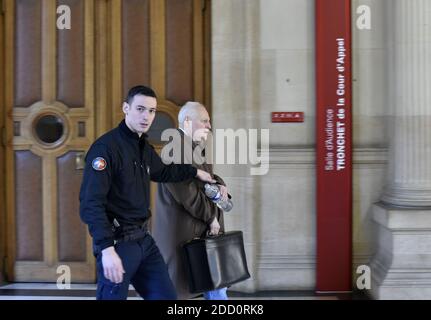 Il criminale venezuelano Ilich Ramirez Sanchez, alias Carlos, arriva al suo processo di appello al tribunale di Parigi per il bombardamento mortale del 1974 presso il negozio Publicis Paris più di 40 anni fa. 6 marzo 2018. Foto di Patrice Pierrot/Avenir Pictures/ABACAPRESS.COM Foto Stock