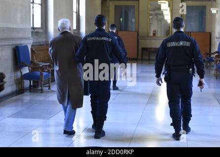 Il criminale venezuelano Ilich Ramirez Sanchez, alias Carlos, arriva al suo processo di appello al tribunale di Parigi per il bombardamento mortale del 1974 presso il negozio Publicis Paris più di 40 anni fa. 6 marzo 2018. Foto di Patrice Pierrot/Avenir Pictures/ABACAPRESS.COM Foto Stock