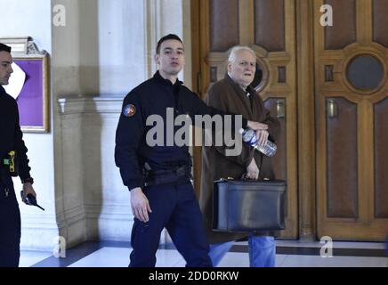 Il criminale venezuelano Ilich Ramirez Sanchez, alias Carlos, arriva al suo processo di appello al tribunale di Parigi per il bombardamento mortale del 1974 presso il negozio Publicis Paris più di 40 anni fa. 6 marzo 2018. Foto di Patrice Pierrot/Avenir Pictures/ABACAPRESS.COM Foto Stock