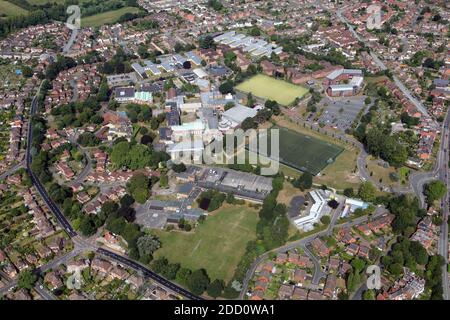 Vista aerea dell'Università di Worcester, campus di St John Foto Stock