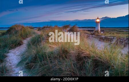 Lighthouse List West nelle dune Foto Stock