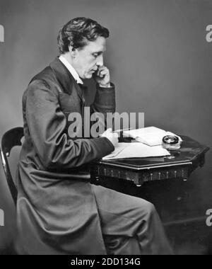 LEWIS CARROLL (1832-1898) nome di Charles Dodgson, scrittore inglese di fantascienza per bambini tra cui Alice's Adventures in Wonderland, circa 1870. Foto Stock