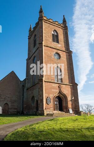 St Mary la chiesa della Vergine sulla cima di una collina in Hanbury, Worcestershire, Regno Unito Foto Stock