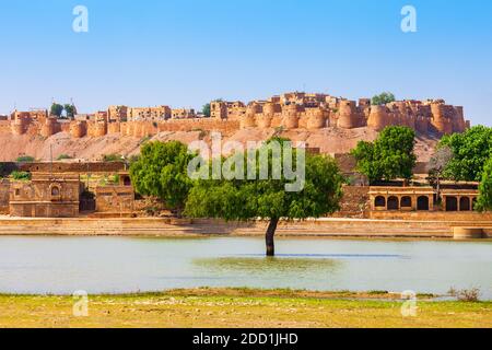 Jaisalmer Fort si trova nella città di Jaisalmer, nello stato del Rajasthan Foto Stock