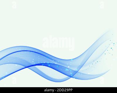 Sfondo astratto vettore astratto wave blu.wavy linee,astratto flusso d'acqua. Illustrazione Vettoriale