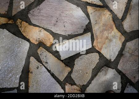 Sfondo da pietre di pavimentazione all'aperto Foto Stock