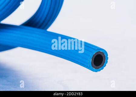 Tubo flessibile macro per il trasporto di ossigeno in applicazioni industriali Foto Stock