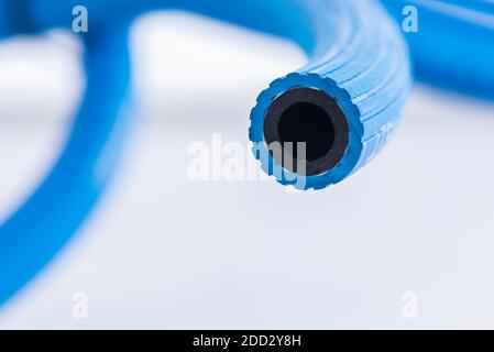 Tubo flessibile macro per il trasporto di ossigeno in applicazioni industriali Foto Stock
