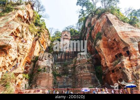 Chengdu nel Buddha gigante di sichuan leshan Foto Stock