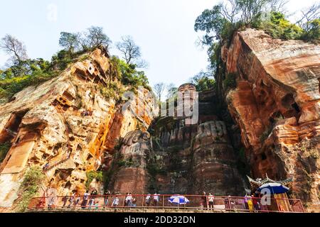Chengdu nel Buddha gigante di sichuan leshan Foto Stock